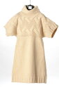 カングラ Kangra ニットワンピース ハイネック ケーブル編み ベージュ 子供服 キッズ ジュニア 【サイズ6(6歳)】【カシミア混】