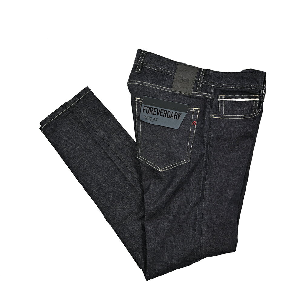 Rakuten - 【SALE】【半額以下】 リプレイ REPLAY GROVER グローバー デニムジーンズ ストレッチパンツ メンズ STRAIGHT FIT ストレートフィット コットン ネイビー イタリア ブランド MA972