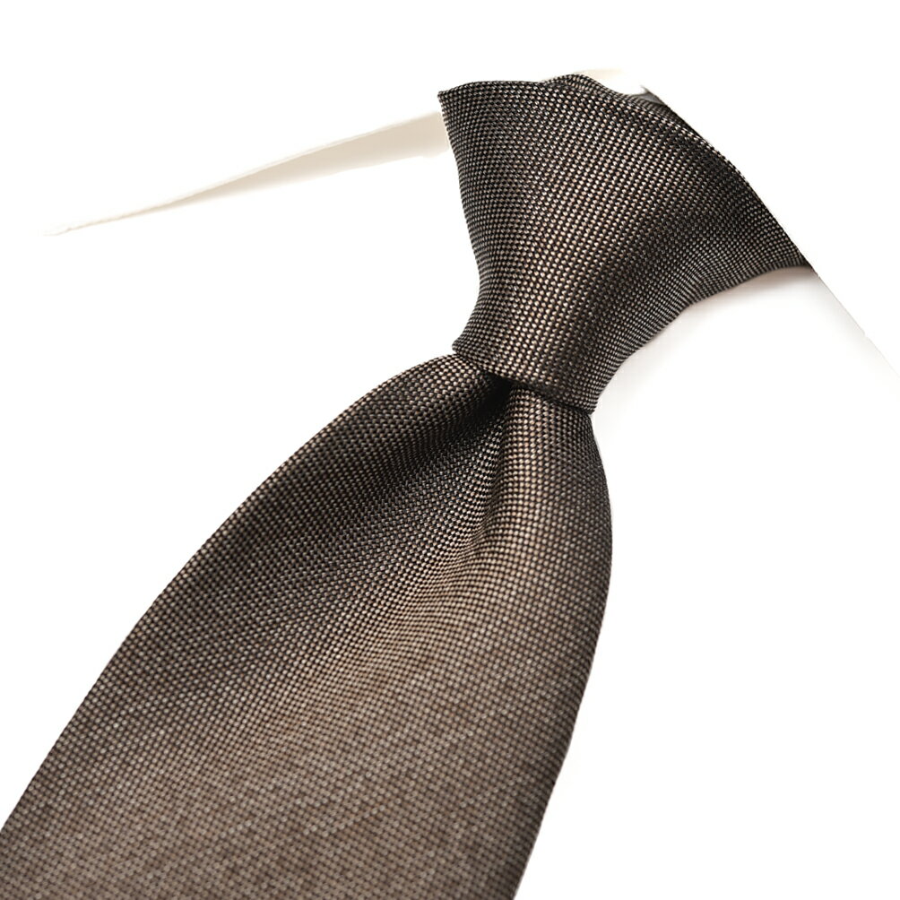 【新春初売り】【半額以下】 バルバ BARBA ネクタイ ソリッドタイ セッテピエゲ メンズ シルク 100% ブラウンイタリア ブランド HAND MADE IN ITALY ビジネス ギフト プレゼント ラッピング無料