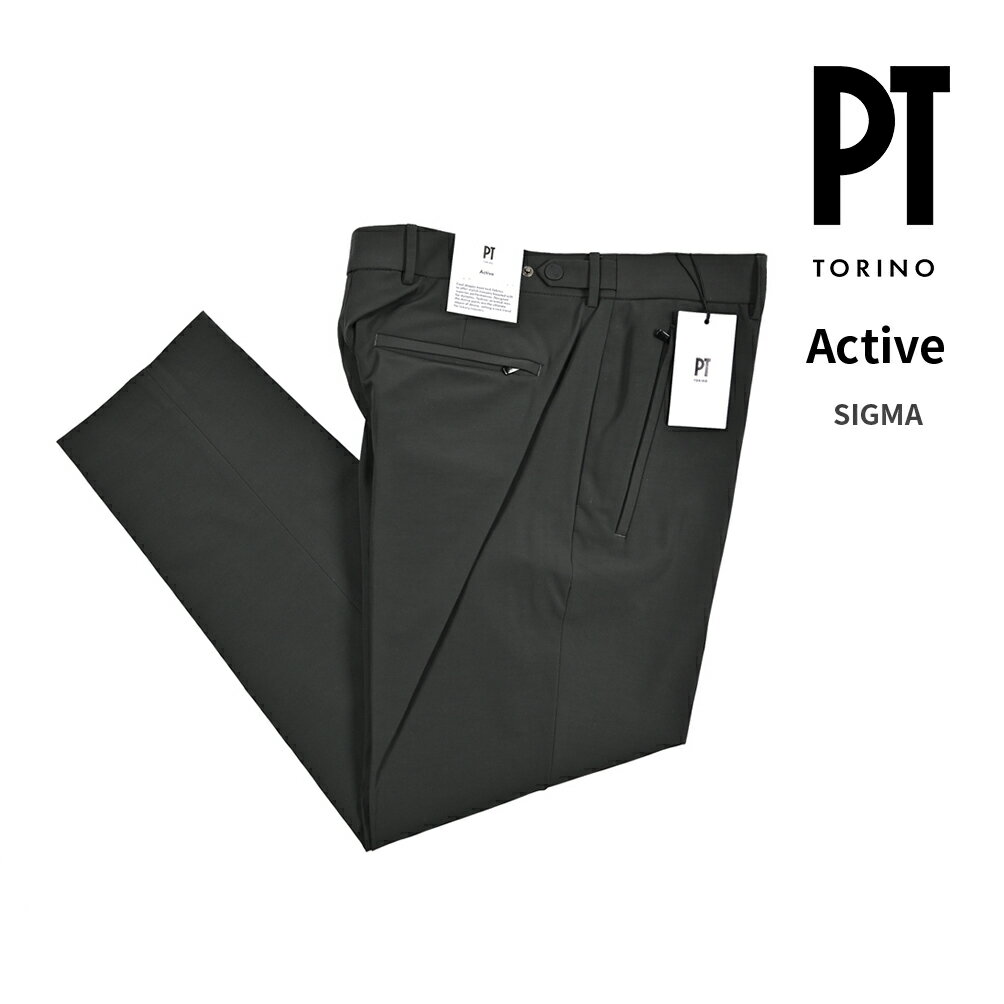 【クリアランス】【半額以下】 ピーティートリノ PT TORINO 【2025-26年 秋冬新作】 Active アクティブ SIGMA シグマ スラックス ノータック ストレッチパンツ 秋冬 春 3シーズン メンズ 高機能コットンストレッチ ダークグレー