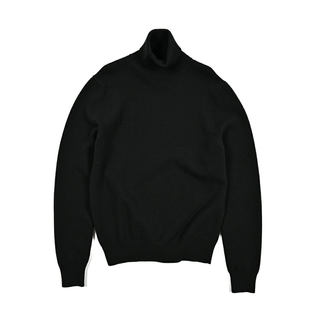 ドルチェ&ガッバーナ DOLCE & GABBANA ニットセーター タートルネック ミドルゲージ 長袖 秋冬 メンズ ヴァージンウール 100% ブラック イ...