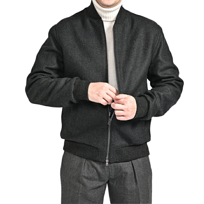 【クリアランス】【30％OFF】 ヘルノ HERNO 【2025-26年 秋冬新作】 中綿入り MA-1 ブルゾン ジャケット 秋冬 メンズ アウター ウール ナイロン グレー イタリア ブランド MADE IN ITALY