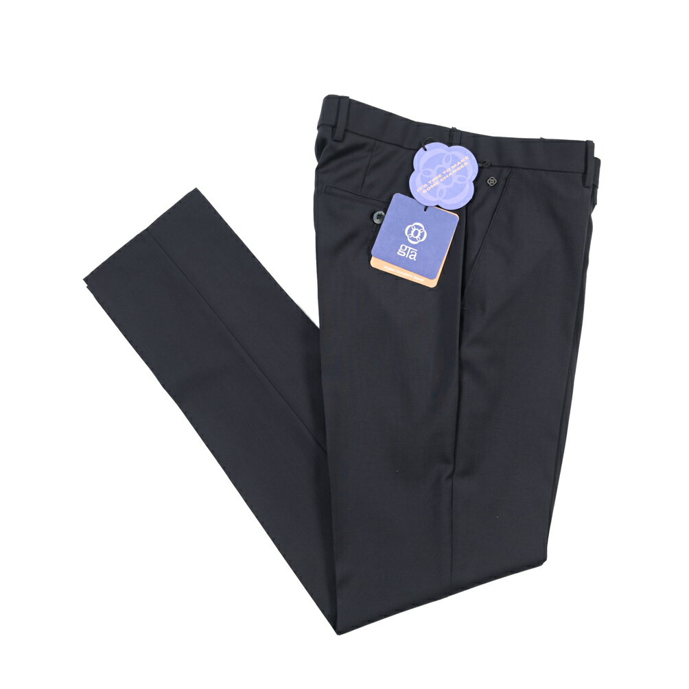 樂天商城 - 【春夏先行セール】【40％OFF】 ジーティーアー GTA NIKKO ニッコー ウールスラックス ノータック パンツ 春夏 メンズ WAIST COMFORT BAND ヴァージンウール 100% ネイビー イタリア ブランド