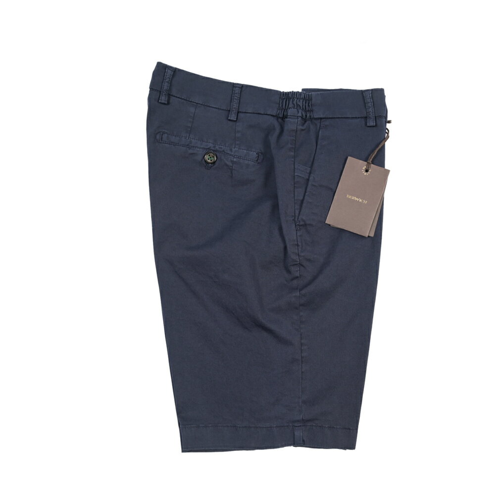 樂天商城 - 【春夏先行セール】【33％OFF】 ベルウィッチ BERWICH BERMUDA ELAX-GD バミューダ ショーツ ノータック ハーフパンツ ショートパンツ 春夏 メンズ 製品染め コットン ストレッチ ネイビー イタリア ブランド MADE IN ITALY