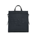 フェンディ FENDI Go To ショッパー ミディアム フルグレインレザー 2way トートバッグ ショルダーバック メンズ ロゴ ダークブルー イタリア ...