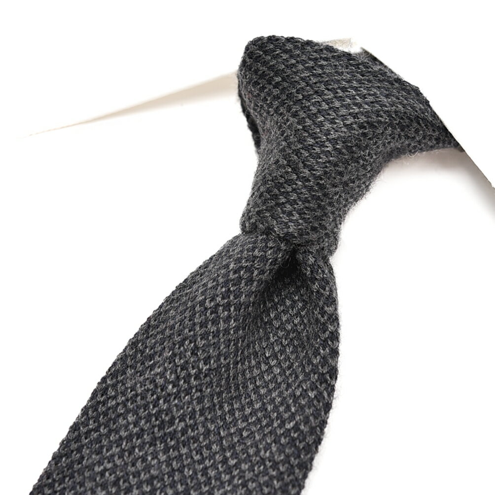 Rakuten - 【SALE】【P20倍】 バルバ BARBA ネクタイ ニットタイ メンズ シルク カシミヤ ダークグレー イタリア ブランド MADE IN ITALY ビジネス ギフト プレゼント ラッピング無料