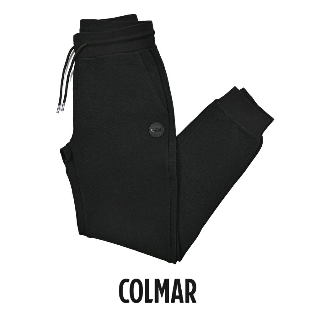 【P10倍】 コルマー COLMAR 【2026年 春夏新作】 スウェットパンツ 春夏 メンズ セットアップ対応 REGULAR FIT レギュラーフィット コットンストレッチ ロゴ ブラック イタリア ブランド COLMAR ORIGINALS