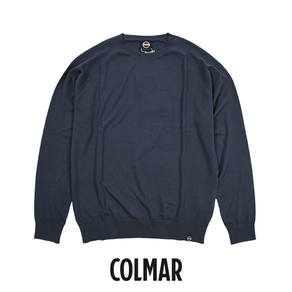 樂天商城 - 【SALE】 コルマー COLMAR 【2026年 春夏新作】 サマーニットセーター クルーネック 18ゲージ 長袖 春夏 メンズ REGULAR FIT レギュラーフィット 速乾性 コットン 100% ネイビー イタリア ブランド COLMAR ORIGINALS