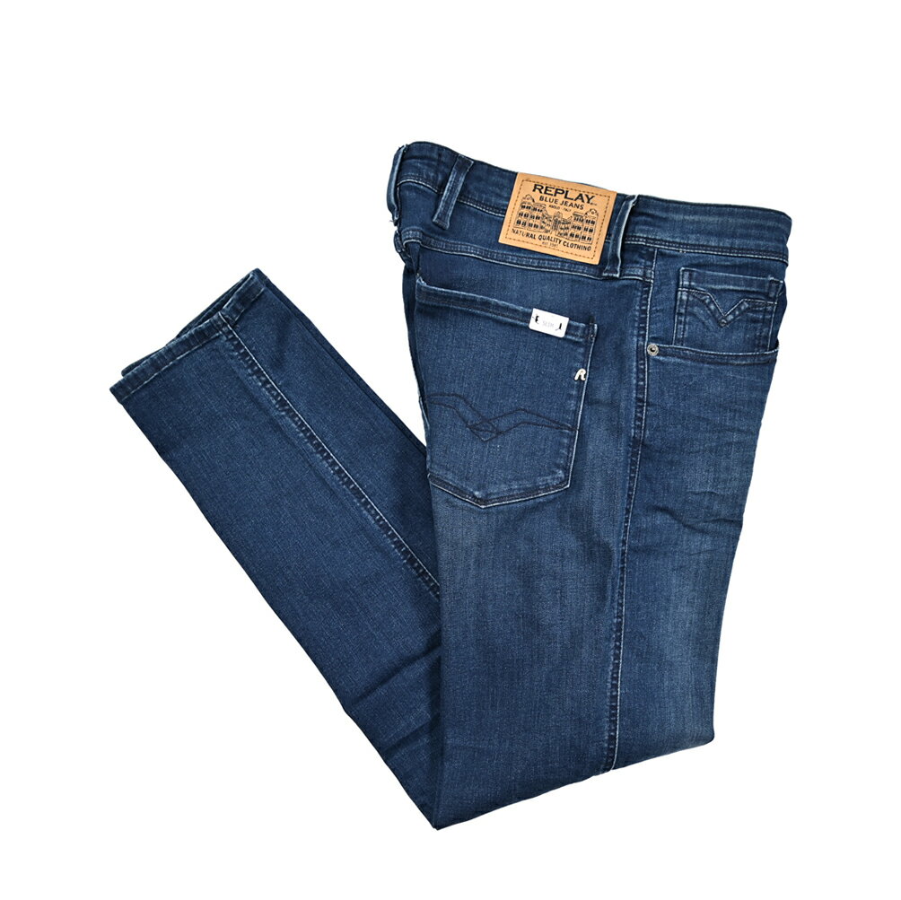 【SALE】【半額以下】 リプレイ REPLAY ANBASS アンバス デニムジーンズ ストレッチパンツ メンズ SLIM FIT スリムフィット コットン ブルー イタリア ブランド M914