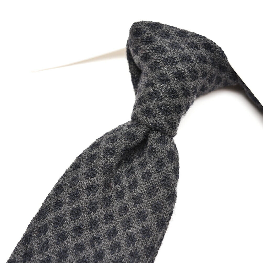 Rakuten - 【スーパーSALE】【半額以下】 バルバ BARBA ネクタイ ニットタイ メンズ シルク カシミヤ 幾何柄 グレー ネイビー イタリア ブランド MADE IN ITALY ビジネス ギフト プレゼント ラッピング無料