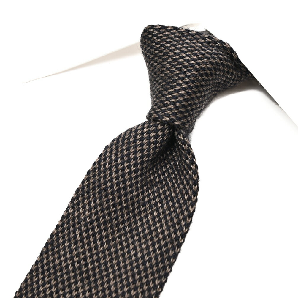 Rakuten - 【SALE】【P20倍】 バルバ BARBA ネクタイ ニットタイ メンズ cucito a mano 手縫い仕立て シルク カシミヤ ネイビー ゴールド イタリア ブランド MADE IN ITALY ビジネス ギフト プレゼント ラッピング無料