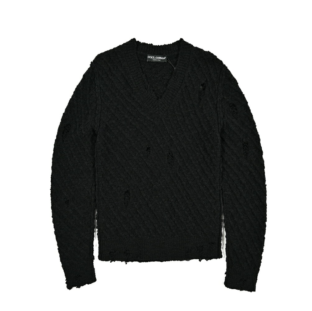 【P20倍】 ドルチェ&ガッバーナ DOLCE & GABBANA ブークレニット セーター Vネック ミドルゲージ 長袖 秋冬 春 3シーズン メンズ ヴァー...