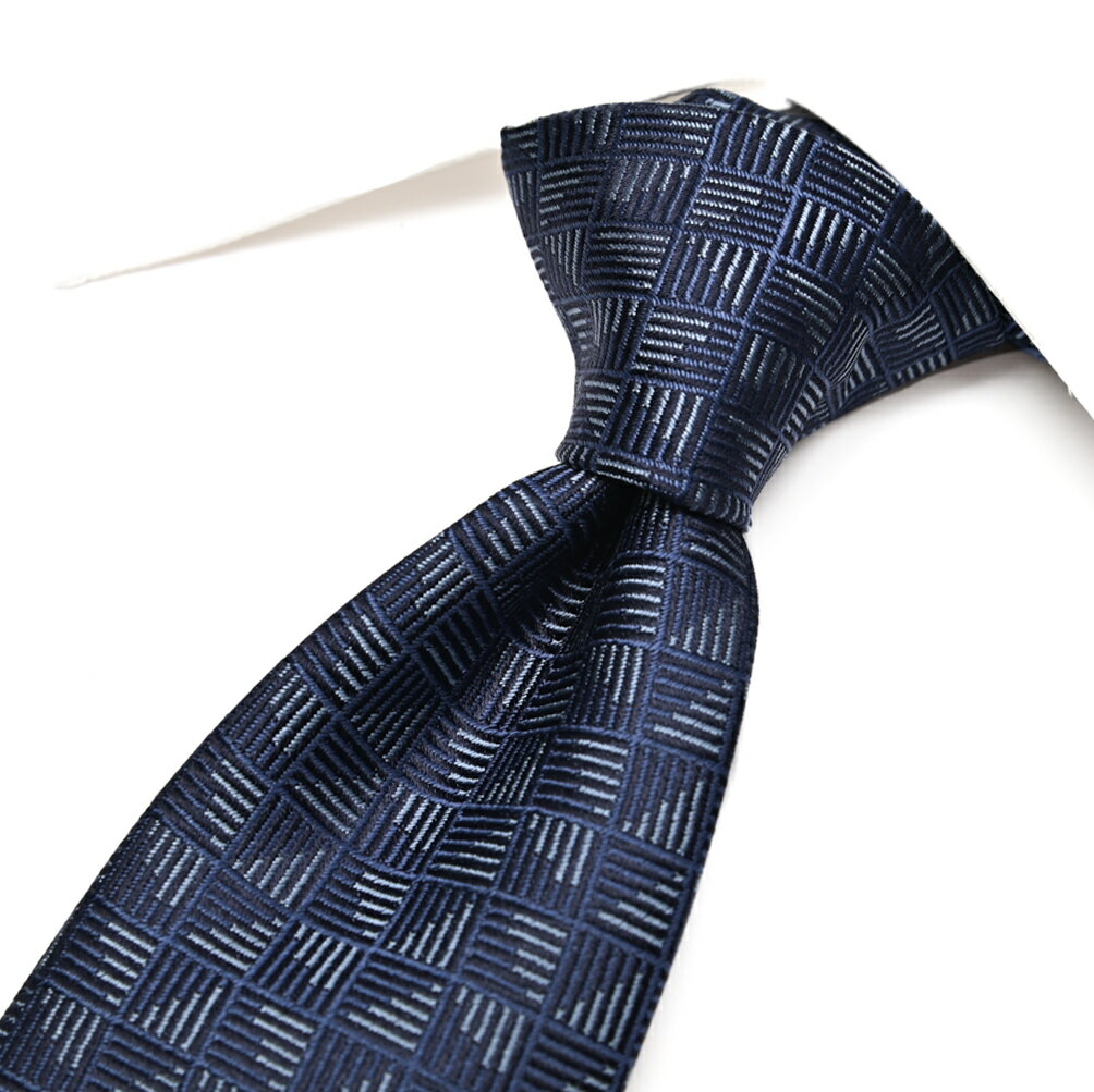 【クリアランス】【半額以下】 ジョルジオ アルマーニ GIORGIO ARMANI ネクタイ オールシーズン メンズ シルク 100% 幾何柄 ネイビー イタリ...