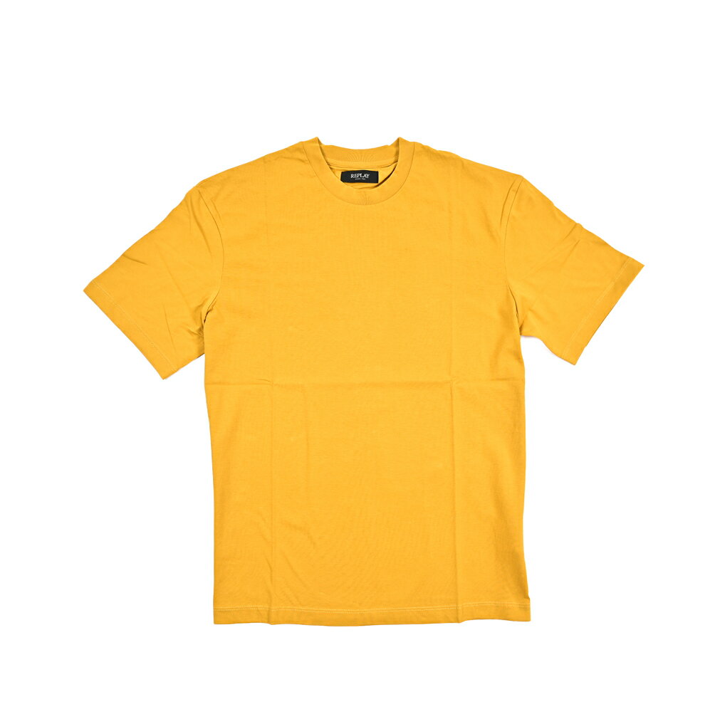 Rakuten - 【半額以下】【70％OFF】 リプレイ REPLAY 無地 Tシャツ カットソー 半袖 クルーネック 春夏 メンズ RELAX FIT リラックスフィット コットン 100% イエロー イタリア ブランド