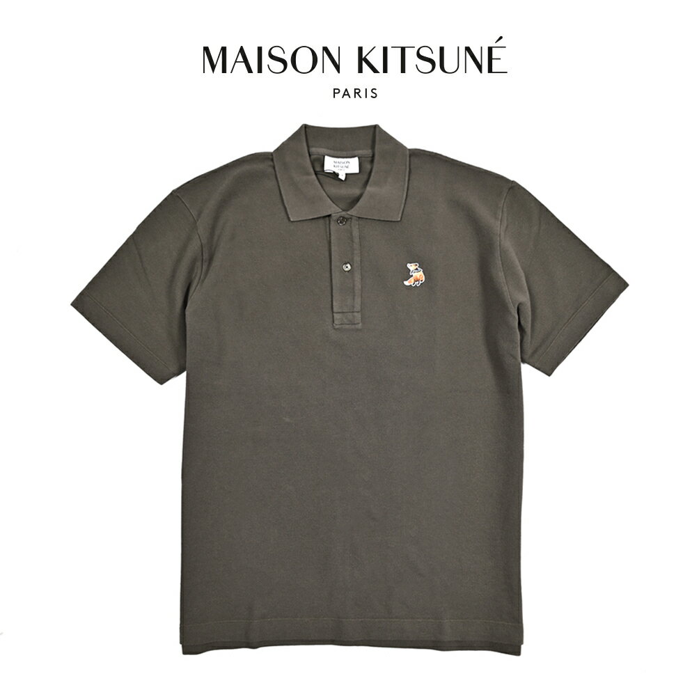 Rakuten - 【スーパーSALE】 メゾンキツネ MAISON KITSUNE 【2026年 春夏新作】 ドリーミングフォックス ポロシャツ 半袖 春夏 メンズ COMFORT FIT コンフォートフィット 鹿の子 ピケ コットン 100% ワンポイント グレー フランス パリ ブランド