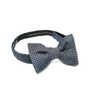 トムフォード TOM FORD パピヨン 蝶ネクタイ ボウタイ オールシーズン メンズ シルク 100% チェック ブルー イタリア ブランド MADE IN ...
