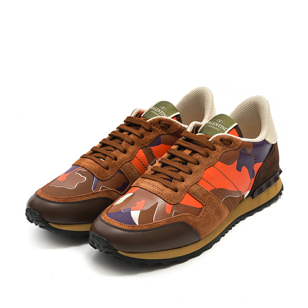 ヴァレンティノ・ガラバーニ スニーカー （メンズ） ヴァレンティノ VALENTINO ロックランナー カムフラージュ スニーカー ROCKRUNNNER CAMOUFLAGE SNEAKER ローカット 異素材コンビ メンズ MADE IN ITALY VALENTINO GARAVANI