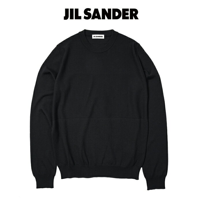樂天商城 - 【SALE】 ジルサンダー JIL SANDER ニットセーター クルーネック ハイゲージ 長袖 春夏 秋 3シーズン メンズ ヴァージンウール 100% ブラック イタリア ブランド MADE IN ITALY
