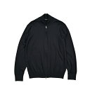 【サマーSALE】 タリアトーレ TAGLIATORE 【2025年 春夏新作】 ジップアップニットブルゾン カーディガン スタンドカラー ハイゲージ 長袖 春夏 秋 3シーズン メンズ シルク コットン ブラック イタリア ブランド MADE IN ITALY