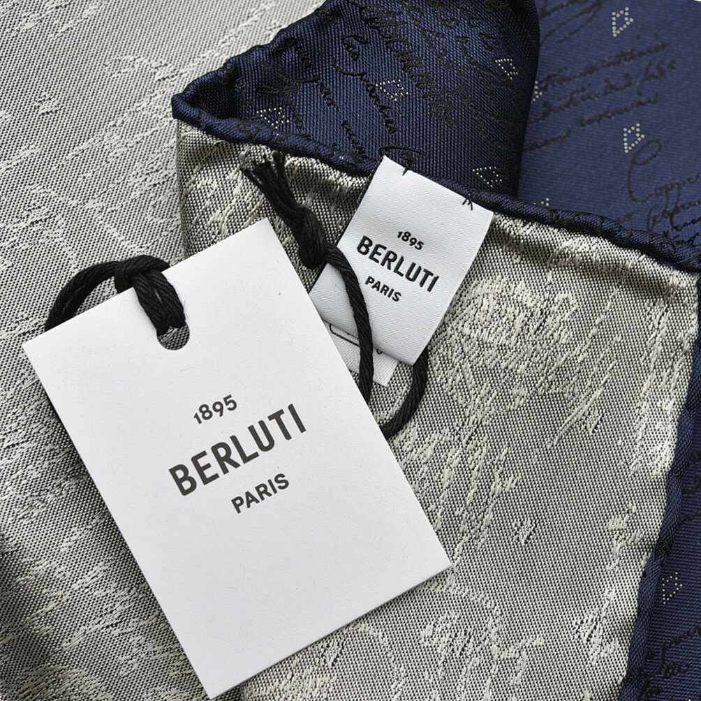 �ڥ��ꥢ��󥹡� �٥��åƥ� BERLUTI ������å� �ݥ��åȥ����� ��� �ޥ�٥꡼���륯 100% �ͥ��ӡ� �ե�� �֥��� MADE IN ITALY �ե����ޥ� �ѡ��ƥ��� �뺧�� ���ե�