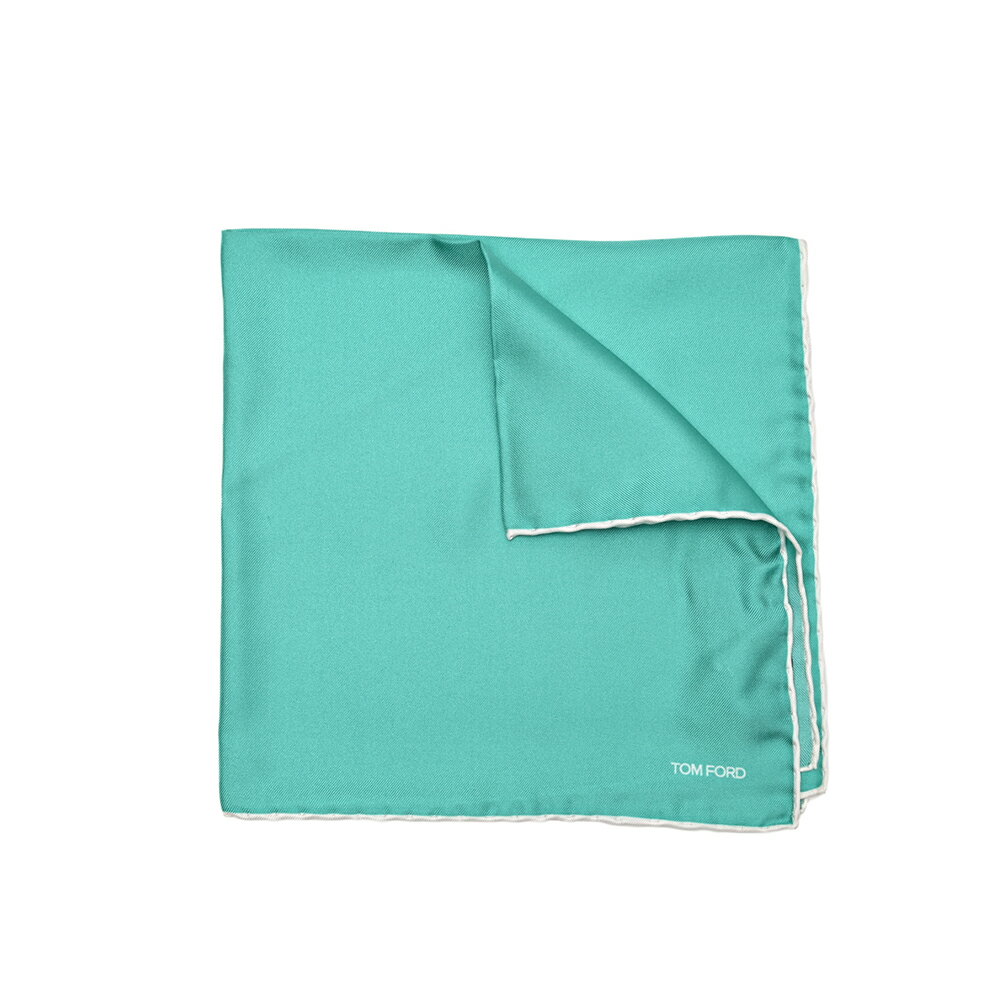 トムフォード TOM FORD ポケットチーフ メンズ シルク 100% グリーン イタリア ブランド MADE IN ITALY フォーマル パーティー 結婚式 ギフト プレゼント