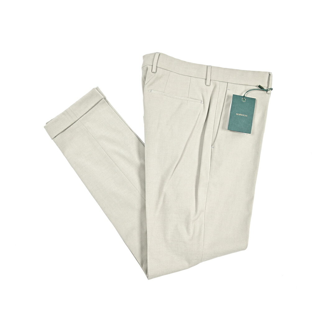 【クリアランス】【半額以下】 ベルウィッチ BERWICH YRETRO LONG レトロ スラックス ノータック チノパンツ 秋冬 メンズ コットンストレッチ グレー イタリア ブランド MADE IN ITALY