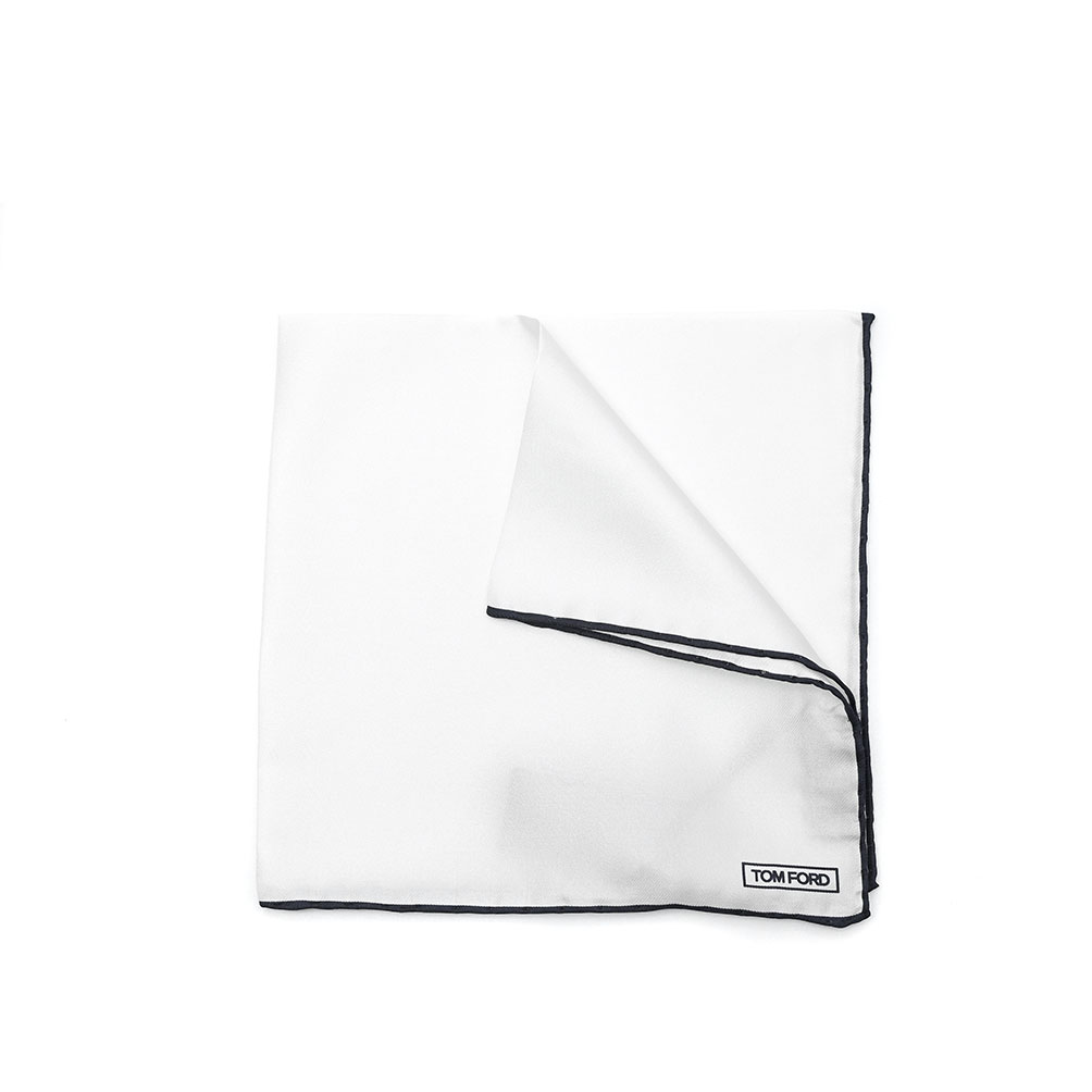 Chief - トムフォード TOM FORD ポケットチーフ メンズ シルク 100% ホワイト イタリア ブランド MADE IN ITALY フォーマル パーティー 結婚式 ギフト プレゼント