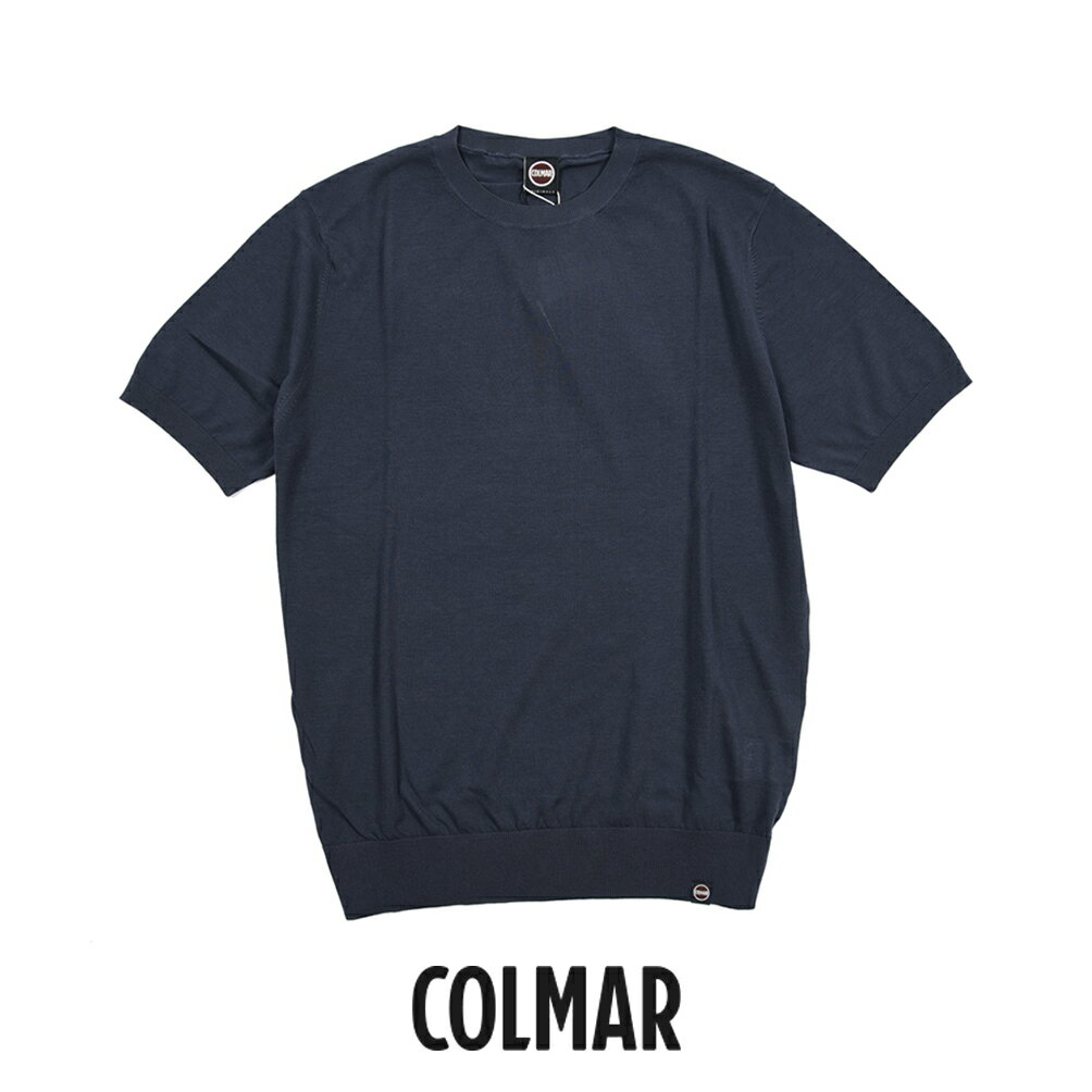 Rakuten - 【スーパーSALE】 コルマー COLMAR 【2026年 春夏新作】 ニットTシャツ サマーセーター クルーネック 18ゲージ 半袖 春夏 メンズ REGULAR FIT レギュラーフィット 速乾性 コットン 100% ネイビー イタリア ブランド COLMAR ORIGINALS