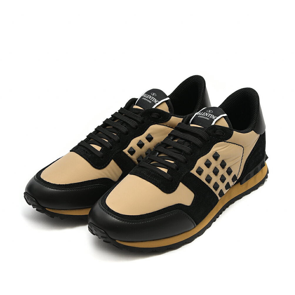 ヴァレンティノ VALENTINO ロックランナー スタッズ スニーカー ROCKRUNNNER ROCKSTUD SNEAKER ローカット 異素材コンビ メンズ MADE IN ITALY VALENTINO GARAVANI