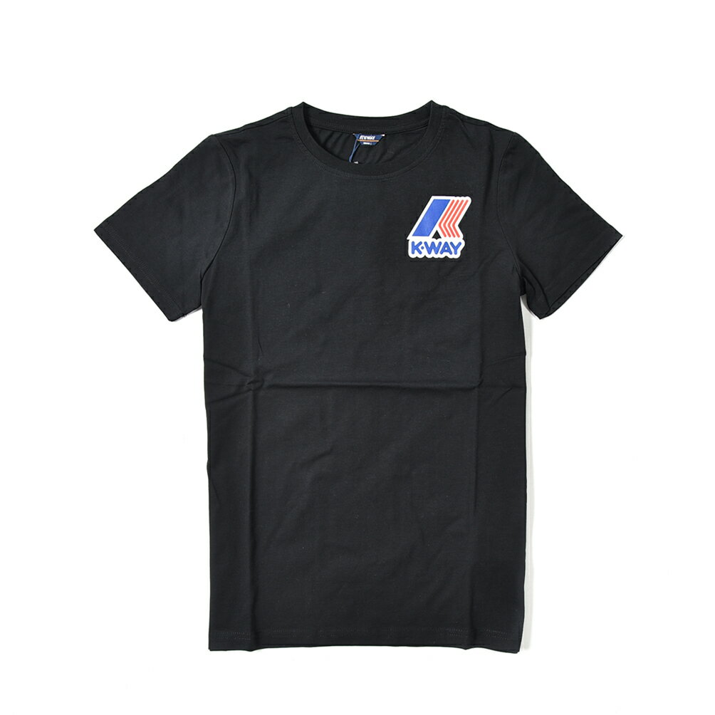 Rakuten - ケーウェイ K-WAY ロゴ Tシャツ クルーネック 半袖 春夏 メンズ コットン 100% ロゴ ブラック フランス パリ ブランド