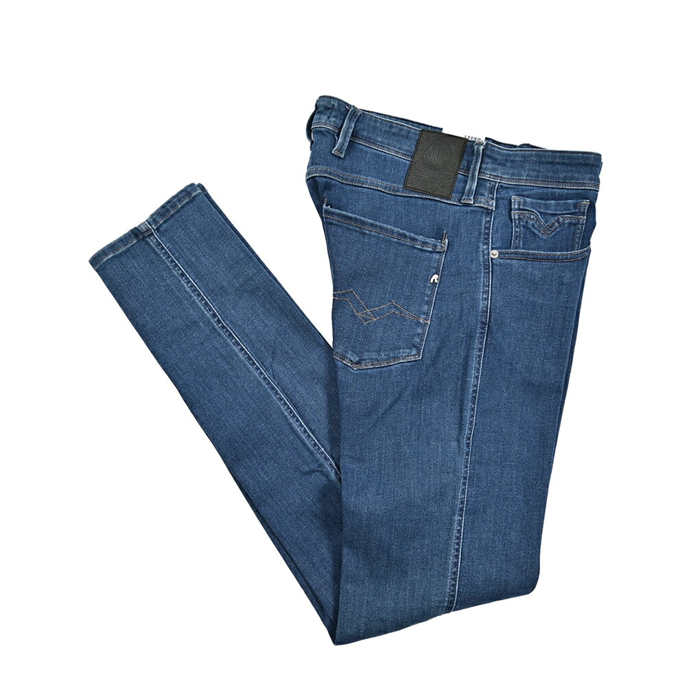 Rakuten - 【SALE】【半額以下】 リプレイ REPLAY ANBASS アンバス デニムジーンズ ストレッチパンツ メンズ SLIM FIT スリムフィット コットン ブルー イタリア ブランド M914Y