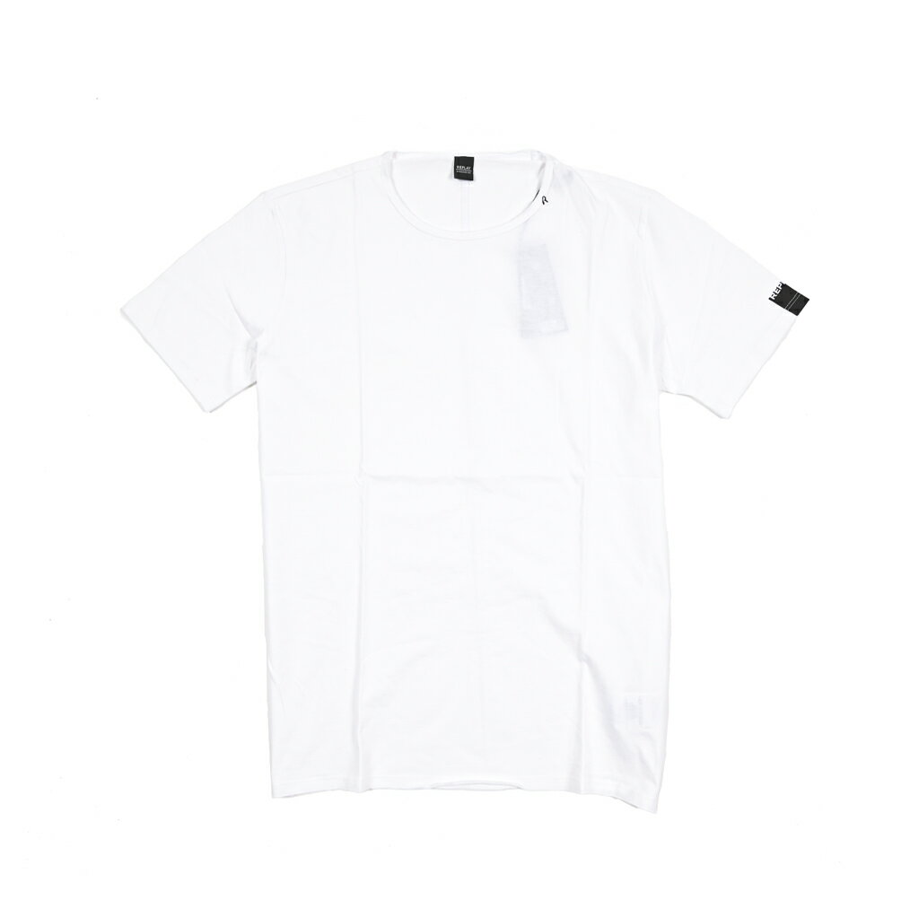 Rakuten - 【半額以下】【60％OFF】 リプレイ REPLAY Tシャツ カットソー 半袖 クルーネック 春夏 メンズ コットン 100% ワンポイントロゴ ホワイト イタリア ブランド