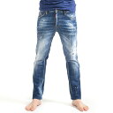 【期間限定】【20%OFF】ディースクエアード DSQUARED2 【2020-21年 秋冬新作】 COOL GUY JEAN ダメージ スリム ジーンズ メンズ ストレッチ デニム ウォッシュ ブルー イタリア ブランド 2XS XS S M L XL 2XL