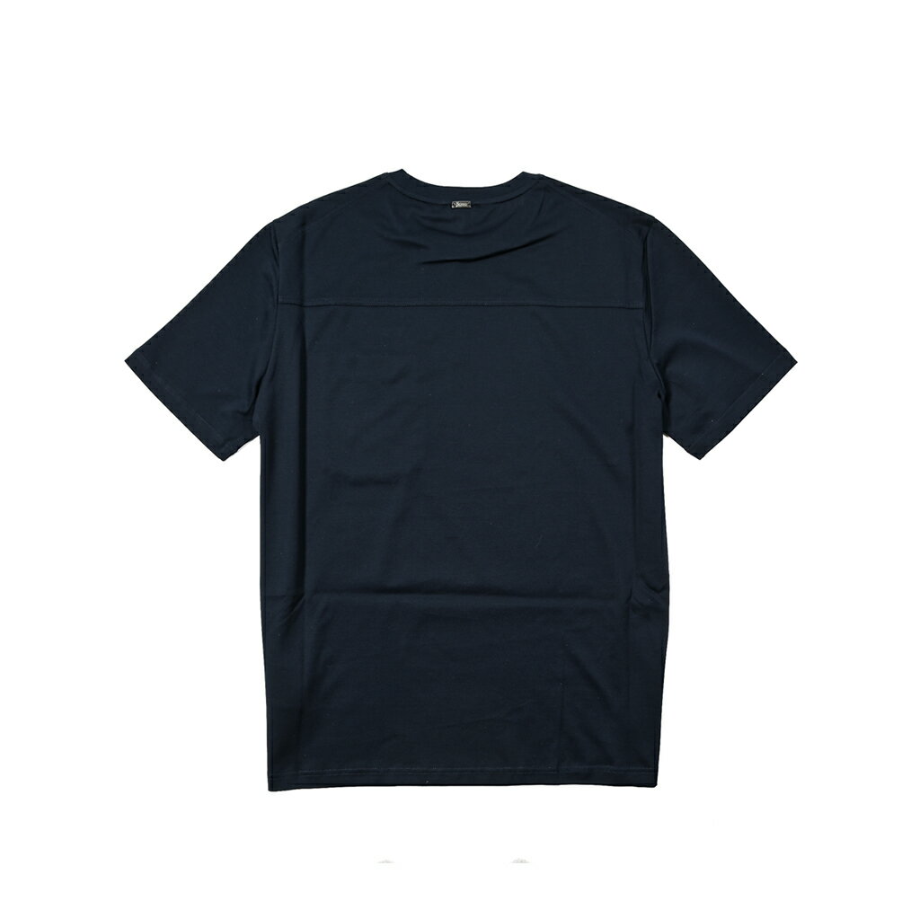 【P20倍】 ヘルノ HERNO SUPERFINE COTTON JERSEY Tシャツ 半袖 クルーネック Hモノグラムポケット 春夏 メンズ コットン 100% ダークネイビー イタリア ブランド