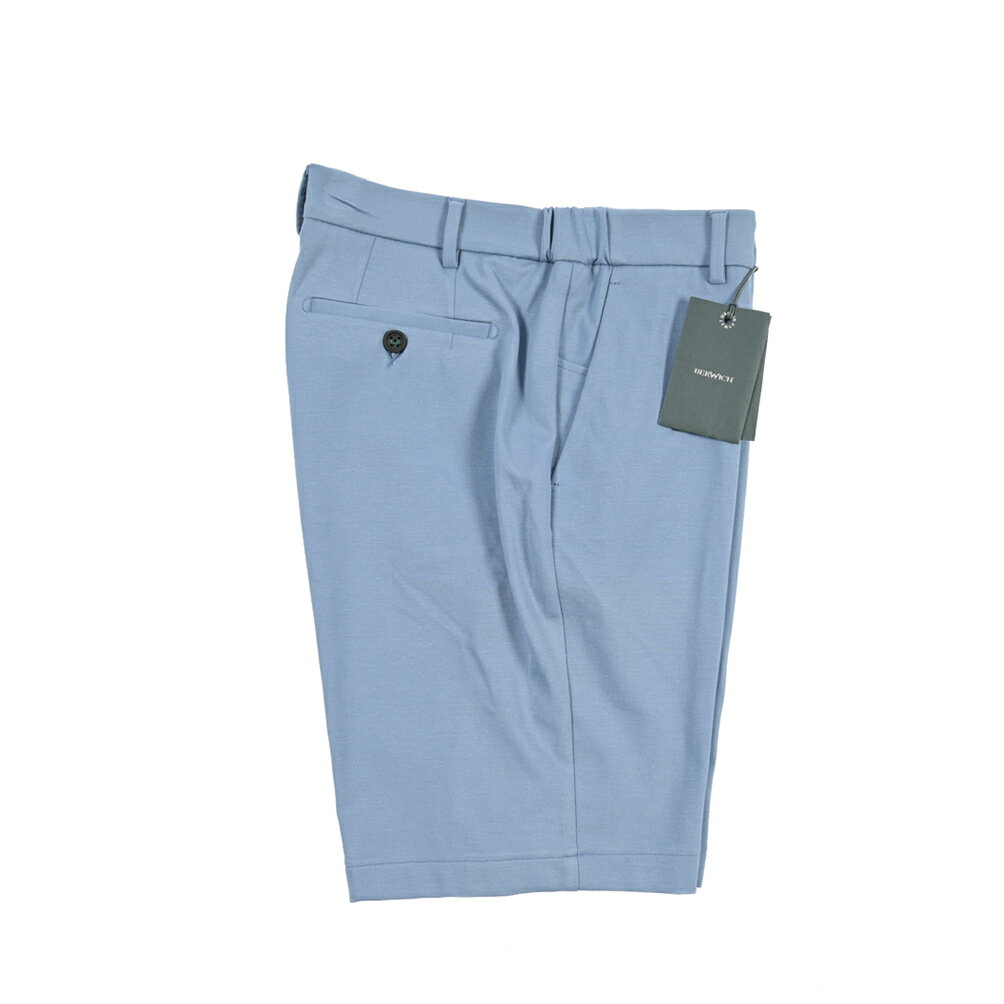樂天商城 - 【春夏先行セール】【33％OFF】 ベルウィッチ BERWICH BERMUDA ELAX バミューダ ジャージー ショーツ ノータック ハーフパンツ ショートパンツ 春夏 メンズ ビスコース ポリアミド ストレッチ ブルー イタリア ブランド MADE IN ITALY