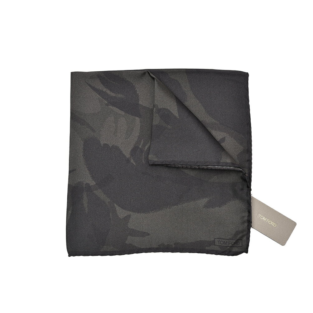トムフォード TOM FORD ポケットチーフ メンズ シルク 100% 総柄 ダークグリーン イタリア ブランド MADE IN ITALY フォーマル パーティー 結婚式 ギフト プレゼント
