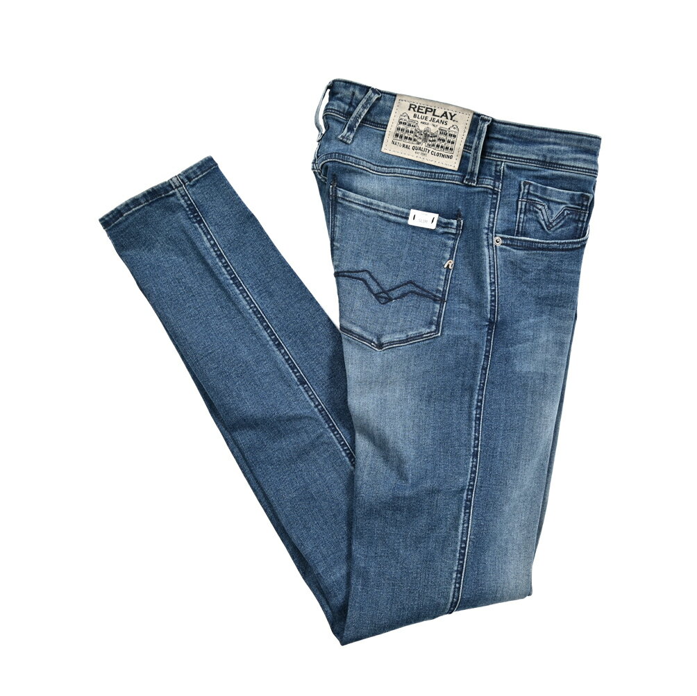 Rakuten - 【SALE】【半額以下】 リプレイ REPLAY ANBASS アンバス デニムジーンズ ストレッチパンツ メンズ SLIM FIT スリムフィット コットン ブルー イタリア ブランド M914Y