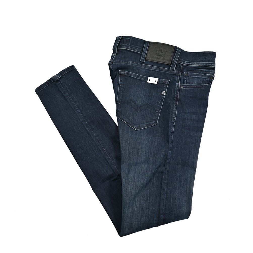 Rakuten - 【半額以下】 リプレイ REPLAY JONDRILL ジョンドリル デニムジーンズ ストレッチパンツ メンズ SKINNY FIT スキニーフィット コットン ネイビー イタリア ブランド MA931