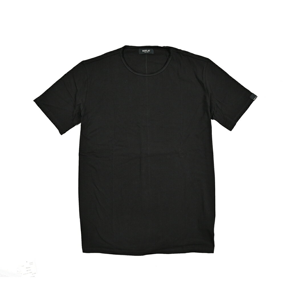 Rakuten - 【半額以下】【60％OFF】 リプレイ REPLAY Tシャツ カットソー 半袖 クルーネック 春夏 メンズ コットン 100% ブラック イタリア ブランド