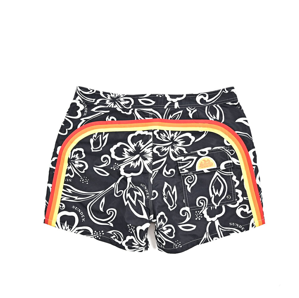 ガルダローバミラノのサンデッキ SUNDEK サンデック 水着 スイムウェア ショーツ 海パン ショートパンツ ドローコード 春夏 メンズ ボタニカル ネイビー アメリカ ブランド｜アングル2