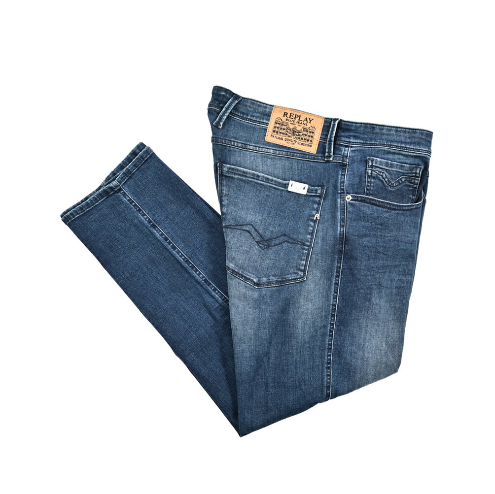 Rakuten - 【SALE】【半額以下】 リプレイ REPLAY ANBASS アンバス デニムジーンズ ストレッチパンツ メンズ SLIM FIT スリムフィット コットン ブルー イタリア ブランド MA914Y