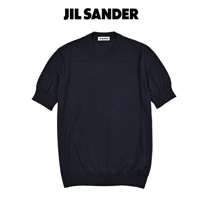 樂天商城 - 【SALE】 ジルサンダー JIL SANDER 【2026年 春夏新作】 ニットTシャツ クルーネック ハイゲージ 半袖 春夏 メンズ SUPERFINE MERINO WOOL スーパーファインメリノウール 100% ネイビー イタリア ブランド MADE IN ITALY