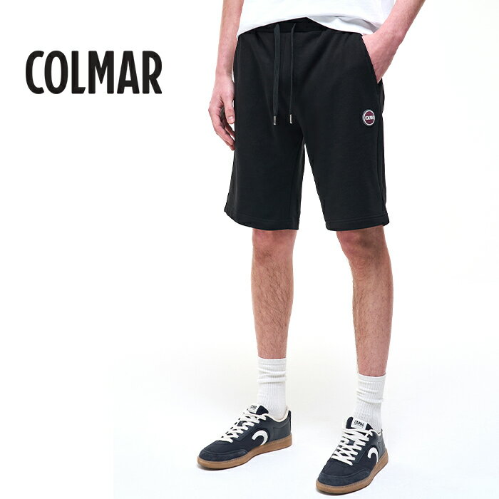 【P10倍】 コルマー COLMAR 【2026年 春夏新作】 スウェット ショーツ ハーフパンツ 春夏 メンズ セットアップ対応 REGULAR FIT レギュラーフィット コットン 100% ロゴ ブラック イタリア ブランド COLMAR ORIGINALS