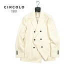 【P10倍】 チルコロ CIRCOLO 1901 【2025年 春夏新作】 テーラードジャケット イージーブレザー 6Bダブルブレスト 春夏 メンズ コットンス...