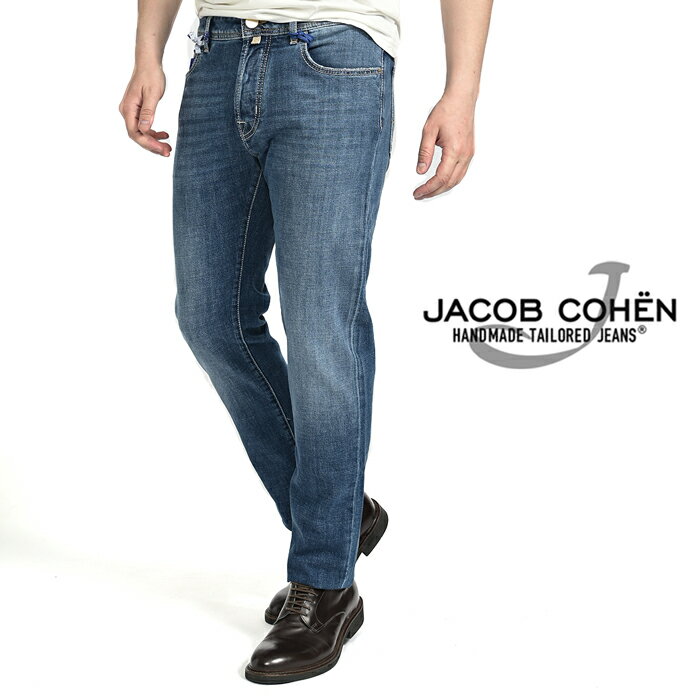 【P10倍】 ヤコブコーエン JACOB COHEN 【2024年 春夏新作】 BARD STRETCH JEANS 688 SLIM FIT ストレッチ デニムジーンズ パンツ メンズ MEDIUM BLUE ミディアムブルー イタリア ブランド MADE IN ITALY