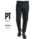 ピーティートリノ PT TORINO Active アクティブ SIGMA イージースラックス ノータック パンツ 秋冬 春 3シーズン メンズ KINETIC FABRIC コットンストレッチ ネイビー イタリア ブランド PT01