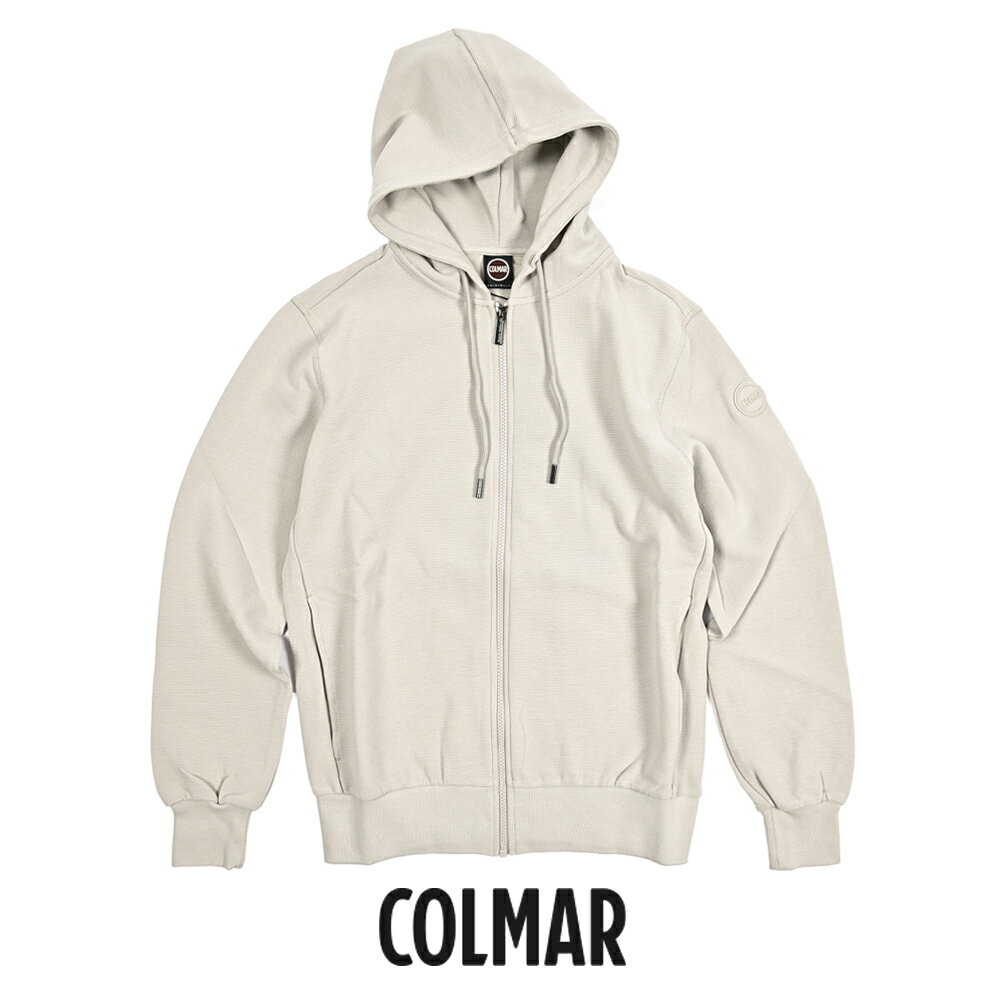 【P10倍】 コルマー COLMAR 【2026年 春夏新作】 フーディー スウェットシャツ ジップアップパーカー 長袖 春夏 メンズ セットアップ対応 REGULAR FIT レギュラーフィット コットンストレッチ ベージュ イタリア ブランド COLMAR ORIGINALS