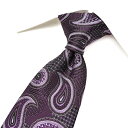 【スーパーSALE】【P20倍】 エトロ ETRO ネクタイ オールシーズン メンズ シルク 100% ペイズリー 総柄 パープル イタリア ブランド MADE IN ITALY ビジネス ギフト プレゼント ラッピング無料
