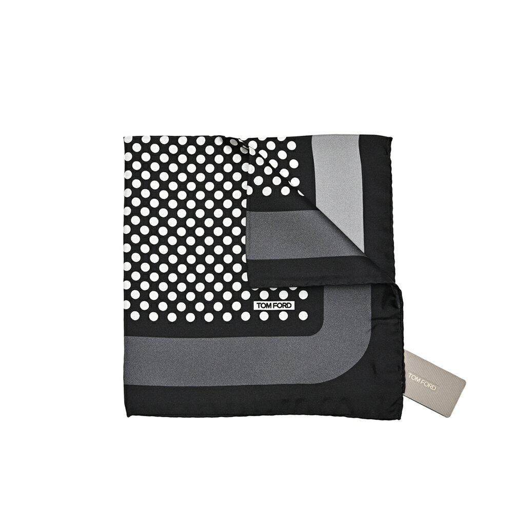 �ȥ�ե����� TOM FORD �ݥ��åȥ����� ��� ���륯 100% �ɥå� �֥�å� �����ꥢ �֥��� MADE IN ITALY �ե����ޥ� �ѡ��ƥ�...