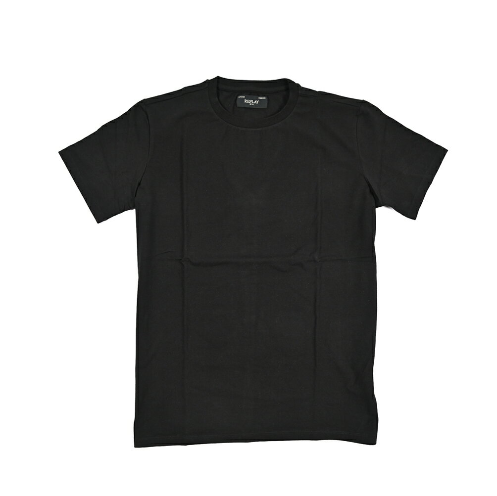 Rakuten - 【半額以下】【70％OFF】 リプレイ REPLAY 無地 Tシャツ カットソー 半袖 クルーネック 春夏 メンズ コットン 100% ブラック イタリア ブランド
